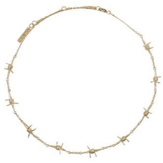 Gold Spike Choker Necklace