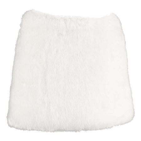 White Faux Fur Mini Skirt (Dei5 edit)