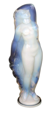 Marius Ernest Sabino Opalescent Glass Nude Figure