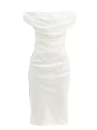 vivienne westwood white satin dress
