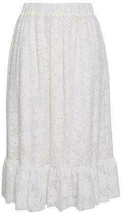 Corded Lace Midi Skirt