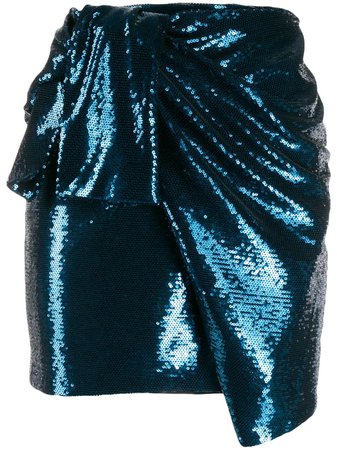 Amen Sequin-Embellished Mini Skirt AMW19331 Blue | Farfetch