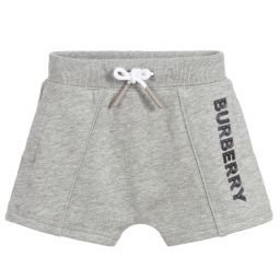 Burberry - Baby Boys Grey Cotton Shorts | Childrensalon