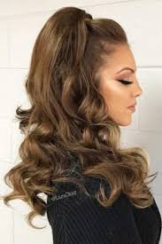 cute long hairstyles half up pony tail - Google Search