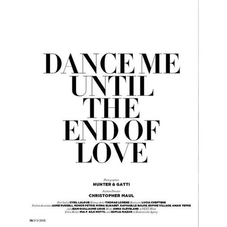 DANCE ME UNTIL THE END OF LOVE text