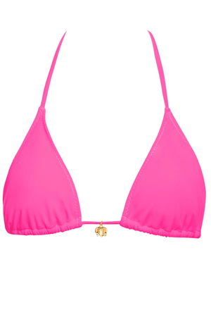 Neon pink bikini top