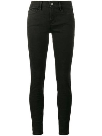 FRAME Le Skinny de Jeanne Black Low Rise jeans $255 - Buy Online AW18 - Quick Shipping, Price