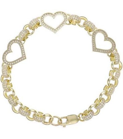 gold heart bracelet - Google Search