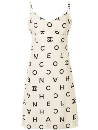 Chanel Pre-Owned robe-nuisette à Logo Imprimé - Farfetch