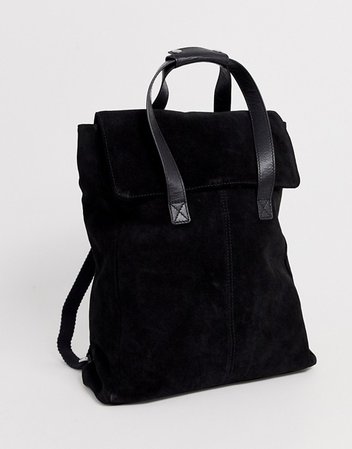 ASOS DESIGN suede backpack with double handle | ASOS