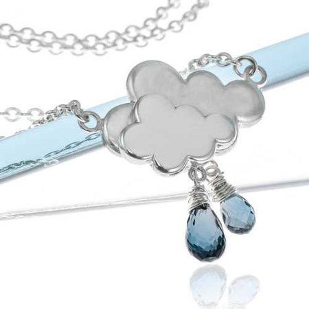 Silver Rain Cloud Necklace - Lauren Grace Jewellery
