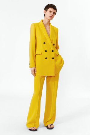 yellow double breasted blazer womens - Google Search