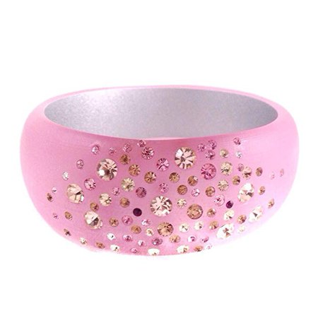 Amazon.com: Pink Acrylic Rhinestone Burst Fancy Bangle Bracelet: Jewelry