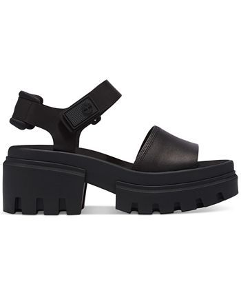 Timberland Women's Everleigh Lug-Sole Block-Heel Sandals & Reviews - Sandals - Shoes - Macy's