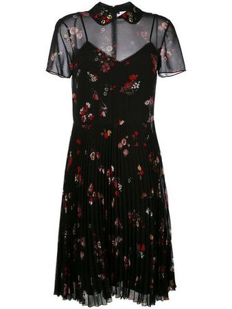 Black Sheer Floral Dress