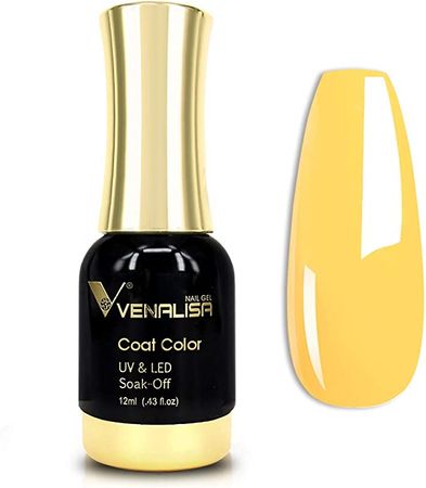 Amazon.com: VENALISA Gel Nail Polish, 12ml Milky Yellow Color Soak Off UV LED Nail Gel Polish Nail Art Starter Manicure Salon DIY at Home, 0.43 OZ : Beauty & Personal Care