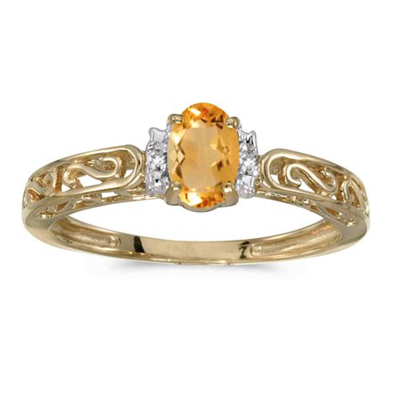 Yellow/Orange Diamond Ring