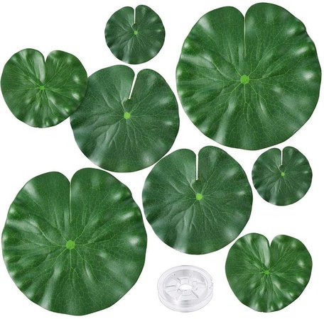 8pcs Artificial Floating Plants 4 Size Lily Pads Foam Lotus | Etsy