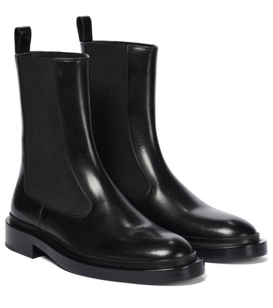 Jil Sander - Leather ankle boots | Mytheresa