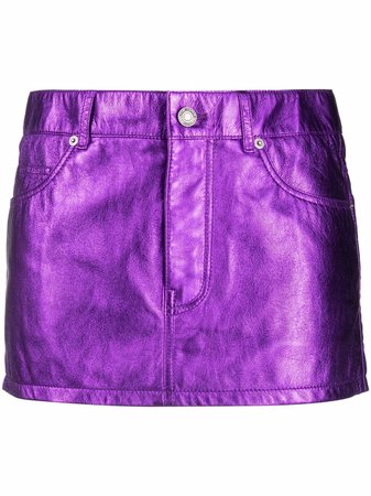 Saint Laurent Iridescent Mini Skirt - Farfetch