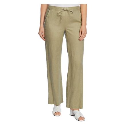 Vince Camuto Womens Linen Drawstring Straight Leg Pants Green XXS - Walmart.com