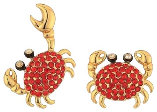 Kate Spade Red Shore Thing Pave Crab Stud Style # Wbruf497 Earrings - Tradesy