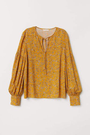Patterned Blouse - Yellow