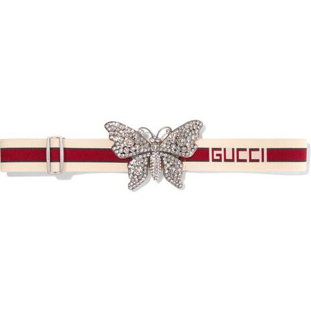 Gucci Crystal-embellished stretch-canvas waist belt ($700)