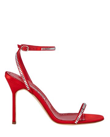 Manolo Blahnik Crinastra Sandals In Red | INTERMIX®