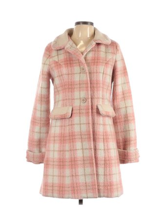 Esley Plaid Pink Coat Size L - 71% off | thredUP