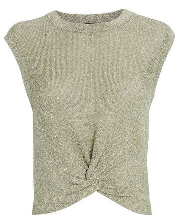 Veronica Beard Kellen Sleeveless Twist Front Sweater | INTERMIX®