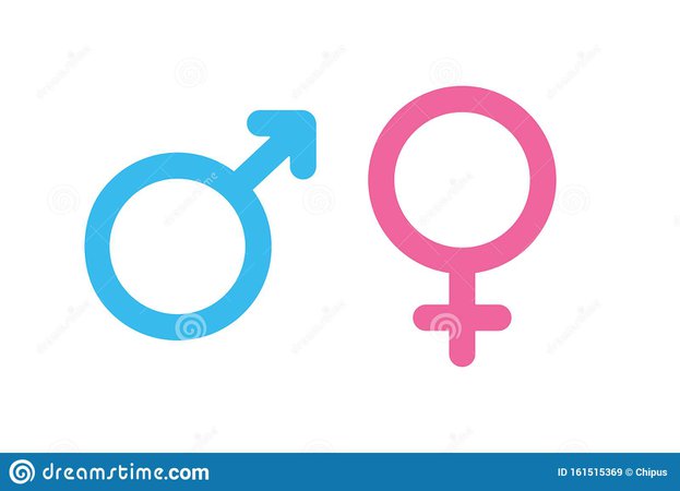 Male Female Gender Icons. Man, Woman Gender Symbol, Sign Stock Vector - Illustration of relationship, design: 161515369