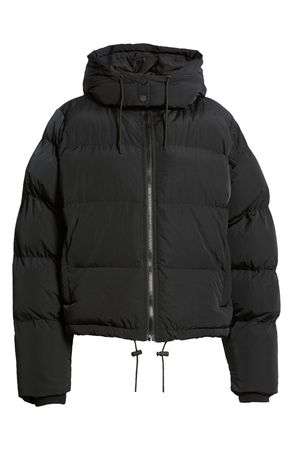 Good American Iridescent Puffer Jacket with Removable Hood | Nordstrom