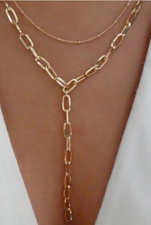 Gold Chain “Y” Necklace