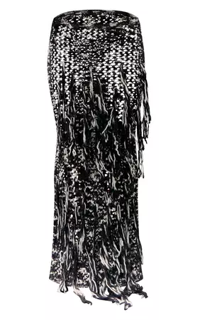 Monochrome Twist Marl Knit Maxi Skirt | PrettyLittleThing USA
