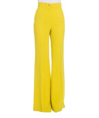 Rochas Women's Yellow Viscose Pants | ModeSens