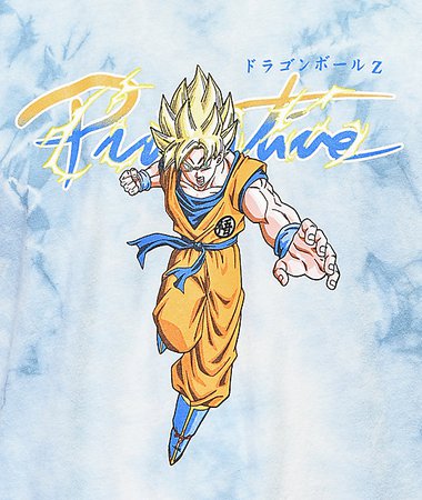 Primitive x Dragon Ball Z Nuevo Super Saiyan Goku Blue Washed T-Shirt | Zumiez