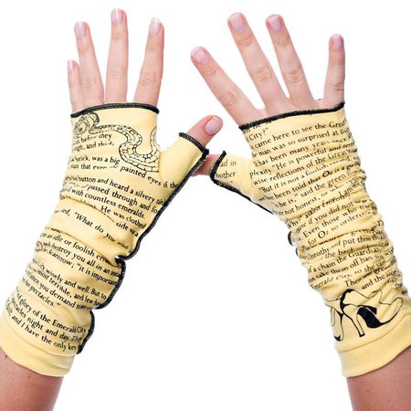 The Wizard of Oz Writing Gloves | Yellow Fingerless Gloves