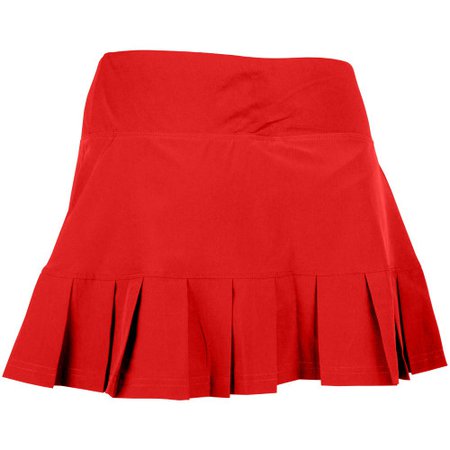 Red tennis skirt