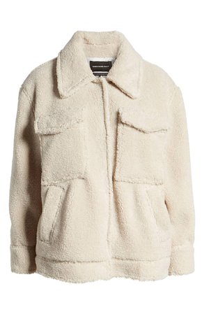 Something Navy Faux Shearling Jacket (Nordstrom Exclusive) | Nordstrom