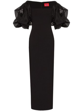 Solace London Ellice puff-sleeve maxi dress £420 - Buy Online - Mobile Friendly, Fast Delivery