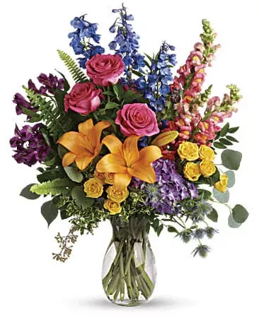 blue orange and yellow bouquet - Google Shopping