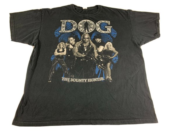 *clipped by @luci-her*  Vintage Anvil Dog The Bounty Hunter T-Shirt
