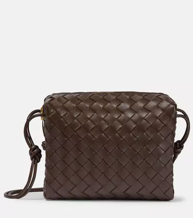 Loop Small Leather Crossbody Bag in Brown - Bottega Veneta | Mytheresa