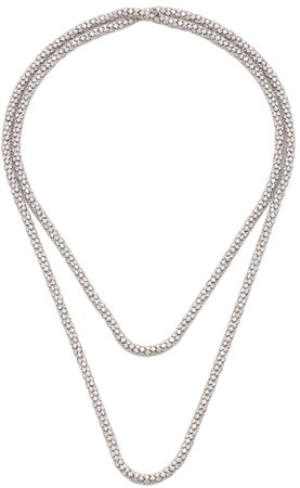 Rope 18K White Diamond Necklace
