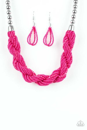 pink rope necklace