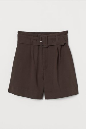 Paper-bag Shorts - Brown - Ladies | H&M US