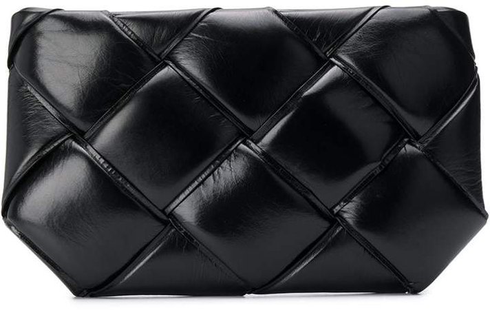padded weave clutch