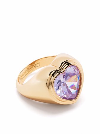 Timeless Pearly crystal-embellished Signet Ring - Farfetch