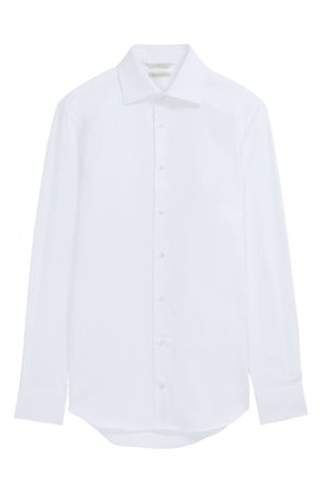 Suitsupply Traditional Slim Fit White Button-Up Dress Shirt | Nordstrom